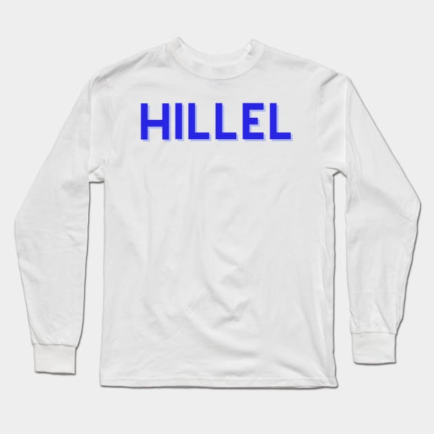 Hillel - Blue Long Sleeve T-Shirt by stickersbyjori